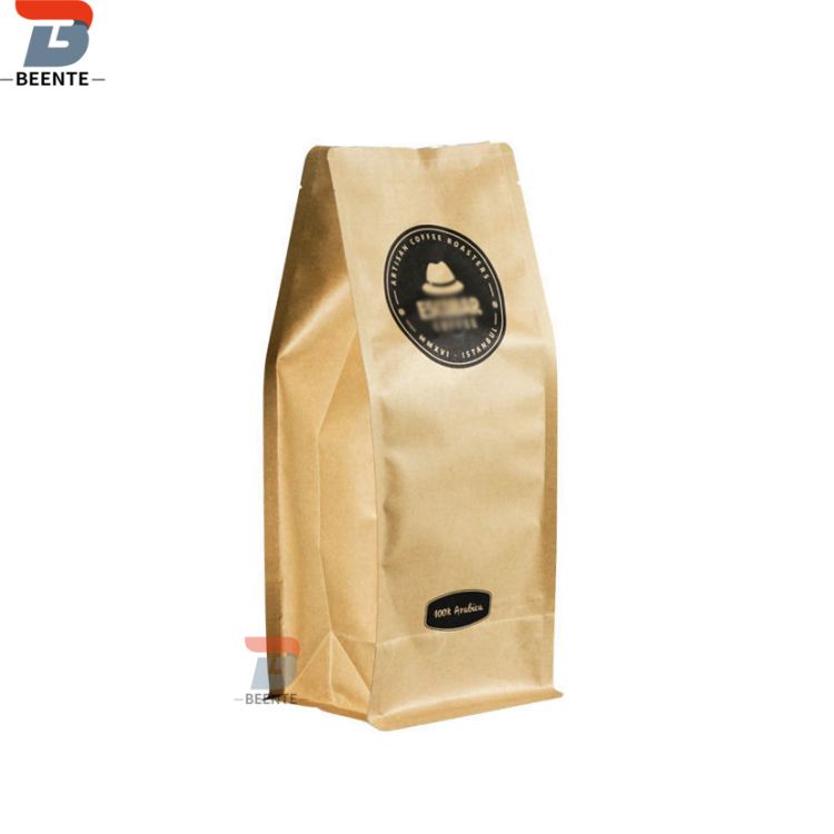 Pakej biji kopi dan beg kopi Kraft dengan injap