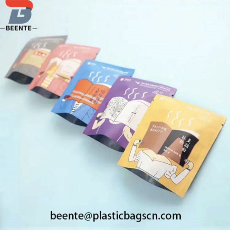 Beg Kopi Kerajang Aluminium Plastik Matte 3 Sisi Seal Tersuai